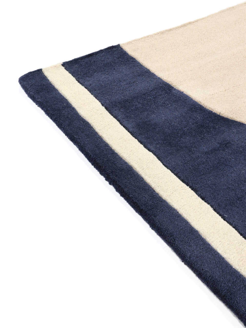 Hand-Knotted Geometric Modern Rug – Custom Bespoke Green, Black, Navy Blue Area Rug