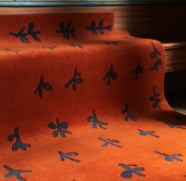 Big buds Hand Tufted Floral Nordic Wool Rug- Modern Rust Rug for Office, Kids Room, Living Room, Entryway, Hall and Kitchen- 8x10, 9x12 Rug