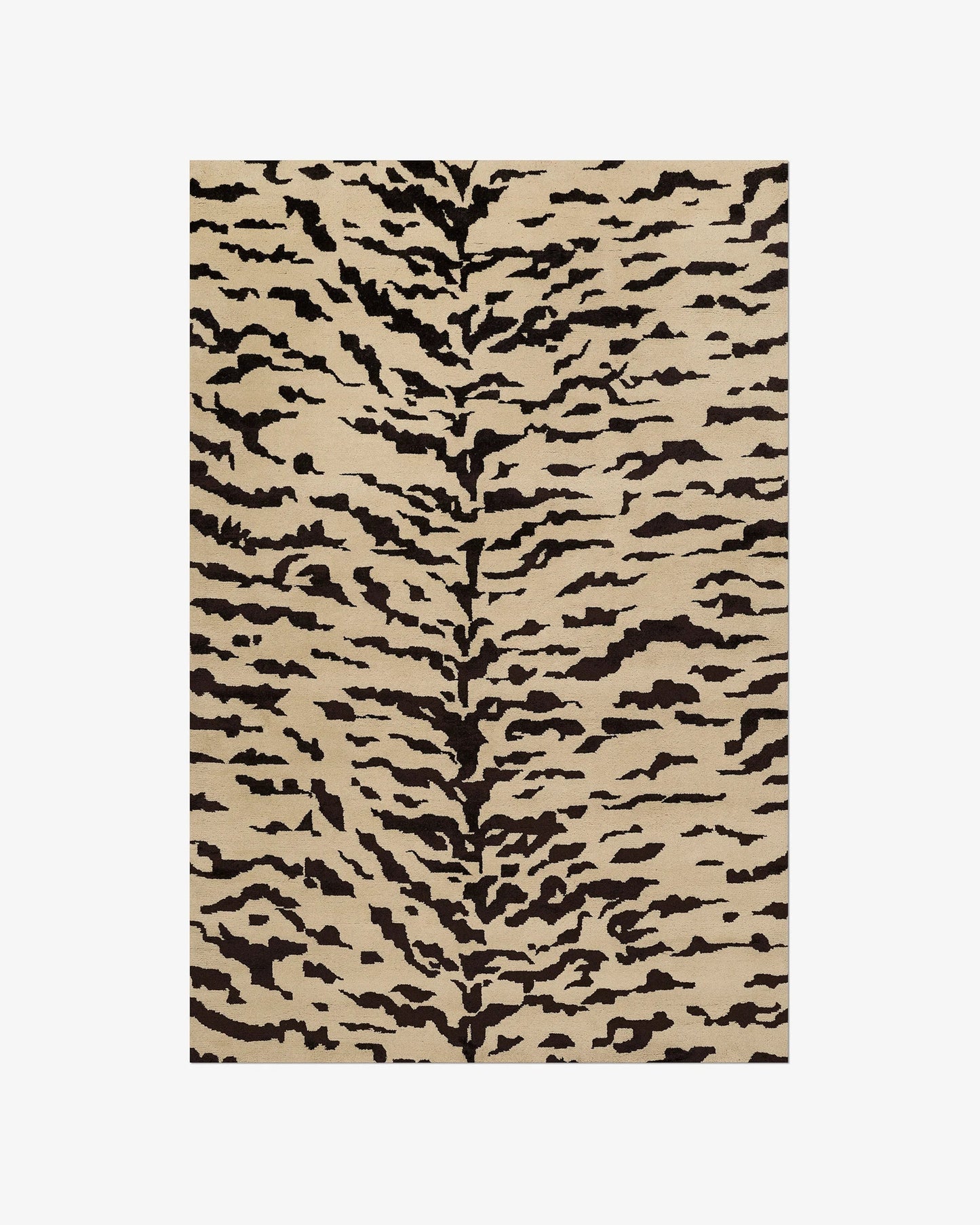 Hand-Tufted Tigris Beige Brown Animal Print Wool Rug - Custom Sizes for Living Room and Outdoor Use | 8x10, 8x11, 9x10, 9x12 Rugs Carpitzi