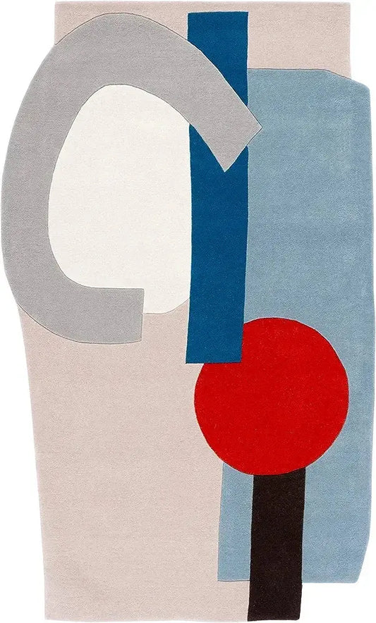 Vibrant Orange Sunset Geometry Rug – 9x12 Modern Geometric Rug for Home & Office Carpitzi