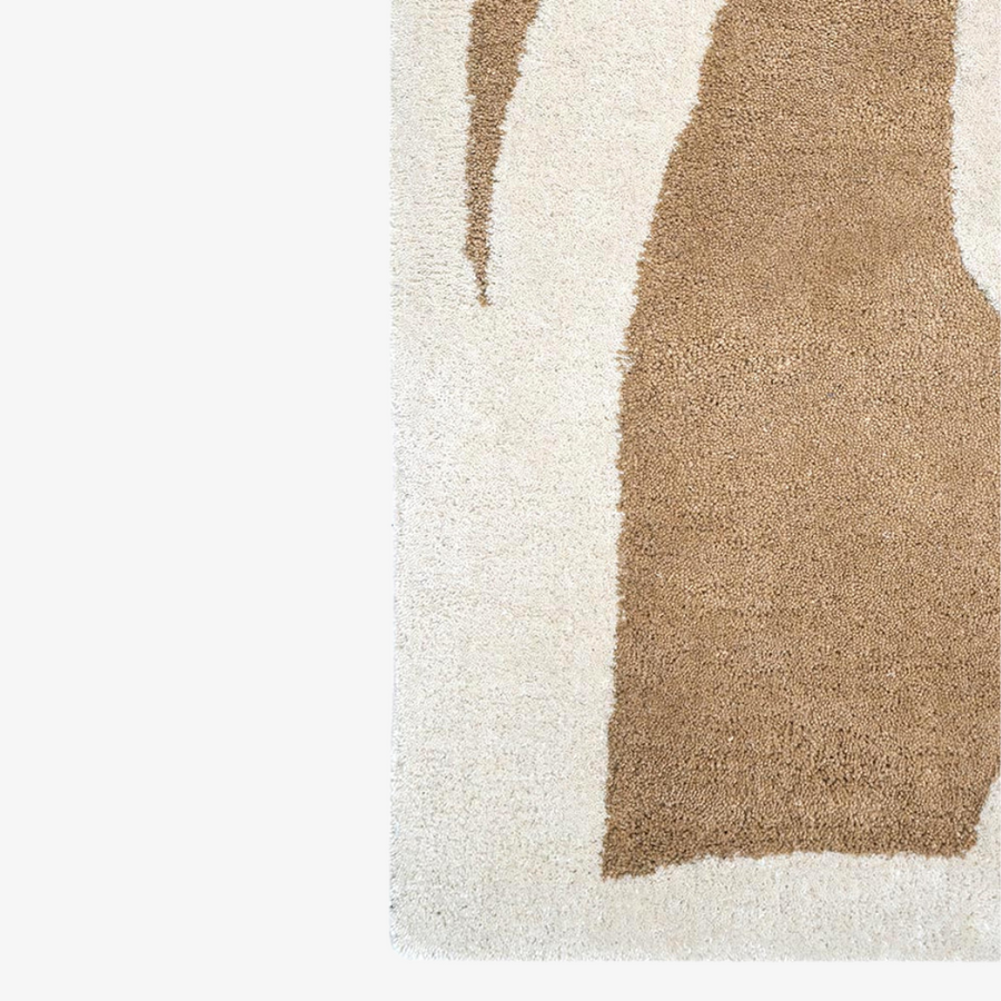 Meandering Lines Hand-Tufted Rug - Modern Abstract Geometric 9x12 Area Rug for Bedroom, Office, and Outdoor Spaces