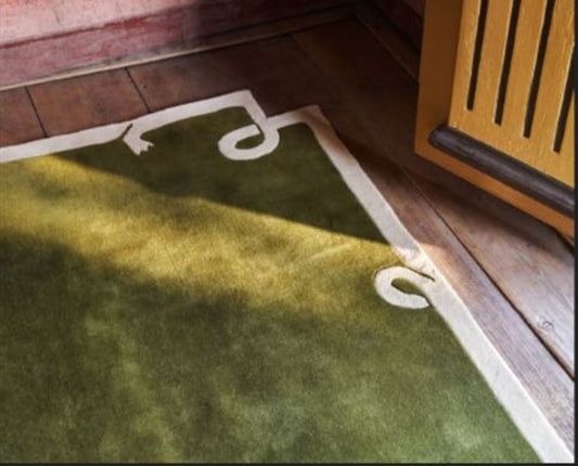 Hand-Tufted Green Loop Solid Geometric Rug - Bold Modern Green Rug for Bedroom, Living Room, Hall, Office, Entryway, Kitchen- 8x10, 9x12 Rug Carpitzi