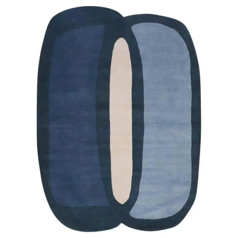 Blue Eclipse Rug – Modern Hand-Tufted Statement Carpitzi