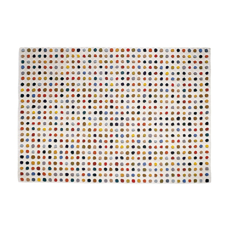 Hand-Tufted Colorful Polka Dots Wool Rug | Modern Handmade Area Rugs