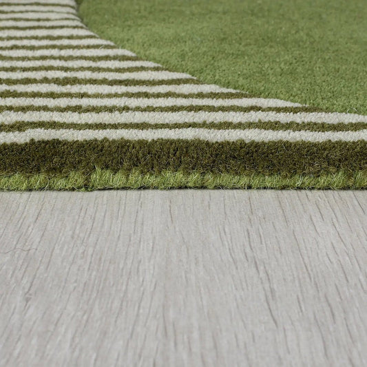 Verdant Geometry - Bold & Vibrant Green Geometric 8x10 Area Rug | Modern Rug for Bedroom, Living Room, or Office Carpitzi