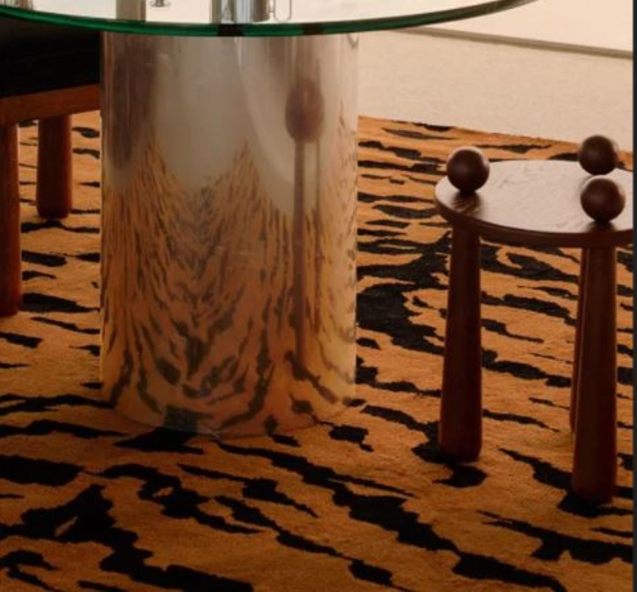 Hand-Tufted Gold - Black Animal Print Wool Rug - Custom Sizes for Living Room and Outdoor Use | 8x10, 8x11, 9x10, 9x12 Rugs