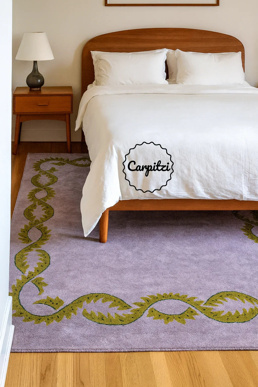 Climbing Vine Tufted Rug – Handcrafted Botanical Wool Area Rug Carpitzi