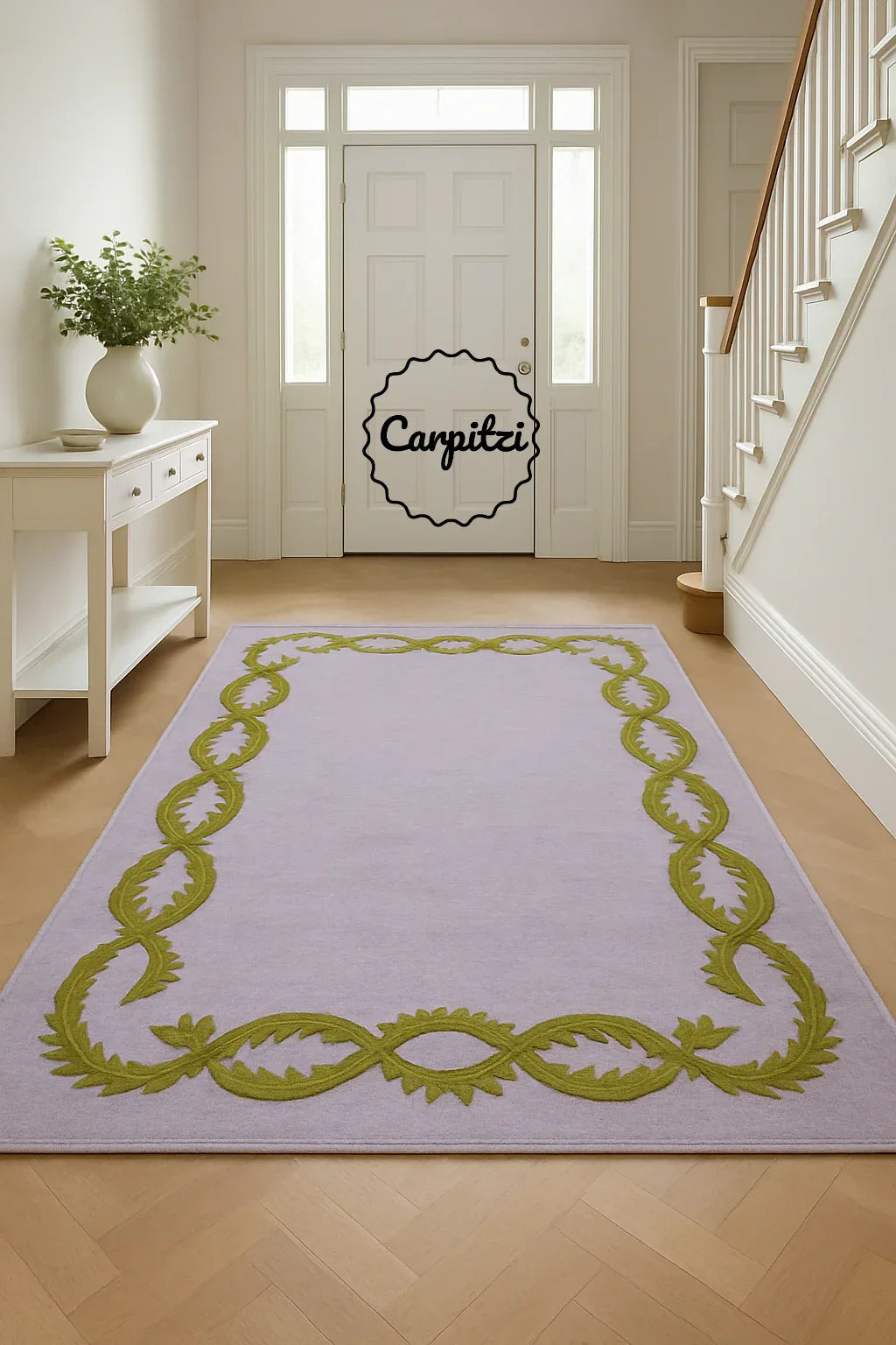 Climbing Vine Tufted Rug – Handcrafted Botanical Wool Area Rug Carpitzi
