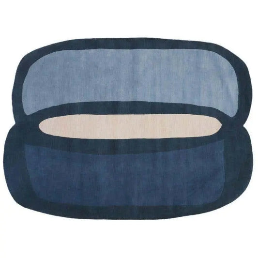 Blue Eclipse Rug – Modern Hand-Tufted Statement Carpitzi