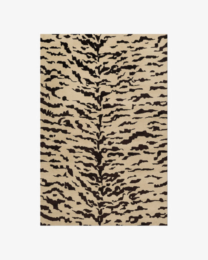 Hand-Tufted Tigris Beige Brown Animal Print Wool Rug - Custom Sizes for Living Room and Outdoor Use | 8x10, 8x11, 9x10, 9x12 Rugs (Copy)