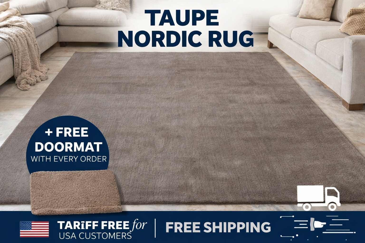 Taupe Nordic Solid Rug | Handmade Minimalist Wool Rug – Carpitzi Carpitzi