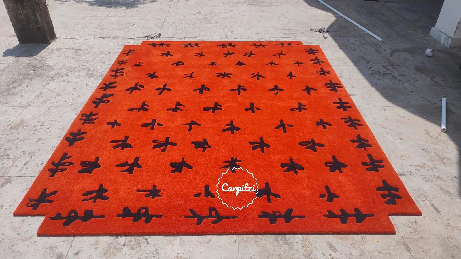 Big Buds Hand-Tufted Floral Nordic Wool Rug – Modern Rust Rug Carpitzi