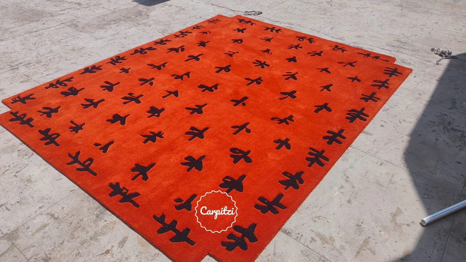 Big Buds Hand-Tufted Floral Nordic Wool Rug – Modern Rust Rug Carpitzi