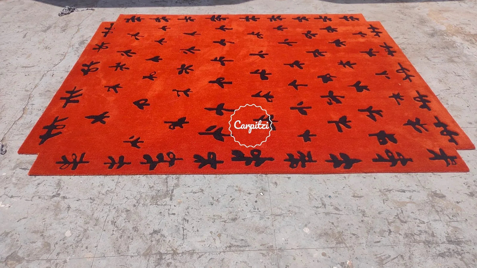 Big Buds Hand-Tufted Floral Nordic Wool Rug – Modern Rust Rug Carpitzi