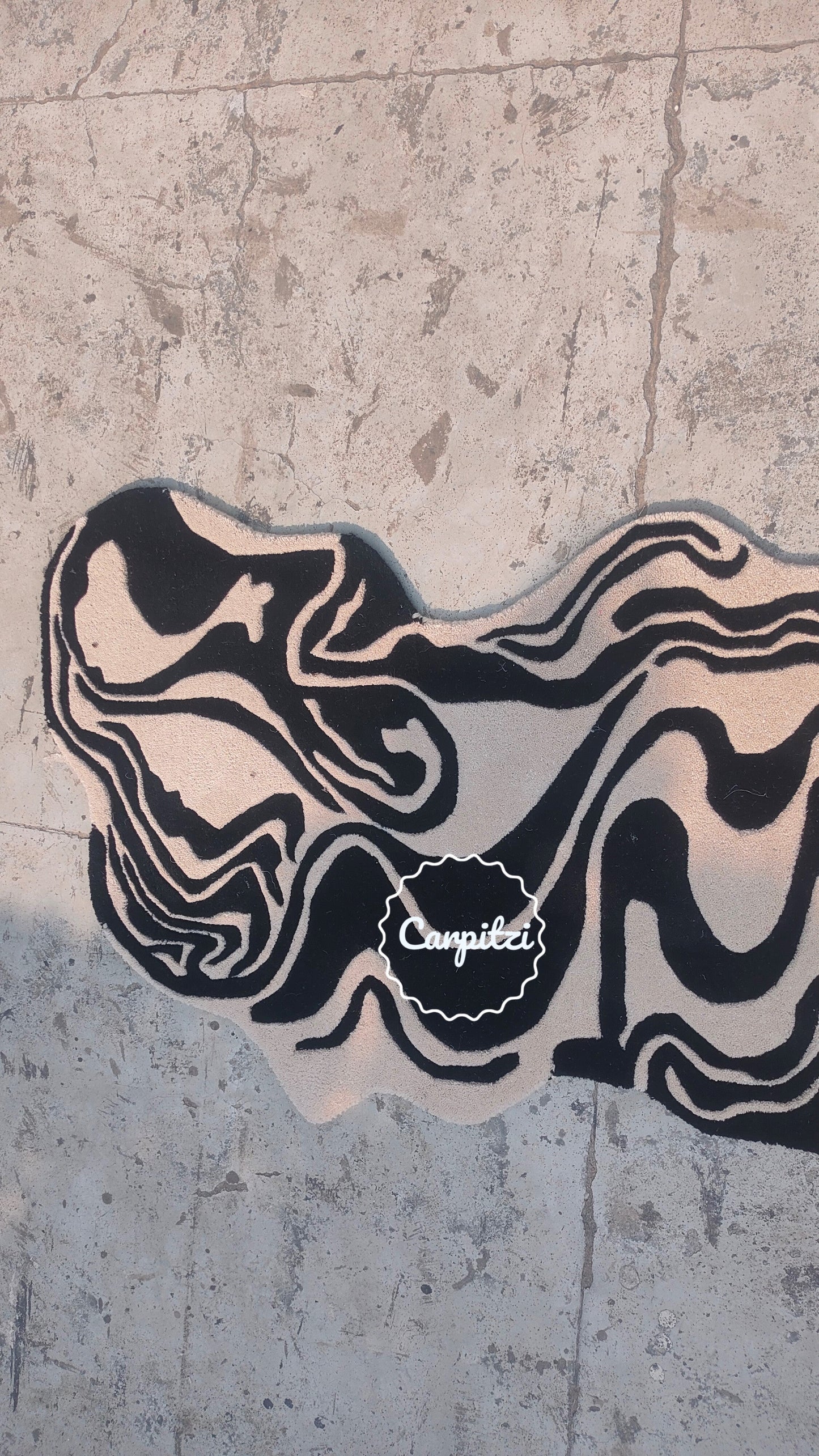 Melting Abstract Tufted Runner – Modern Wavy Hallway Rug Carpitzi