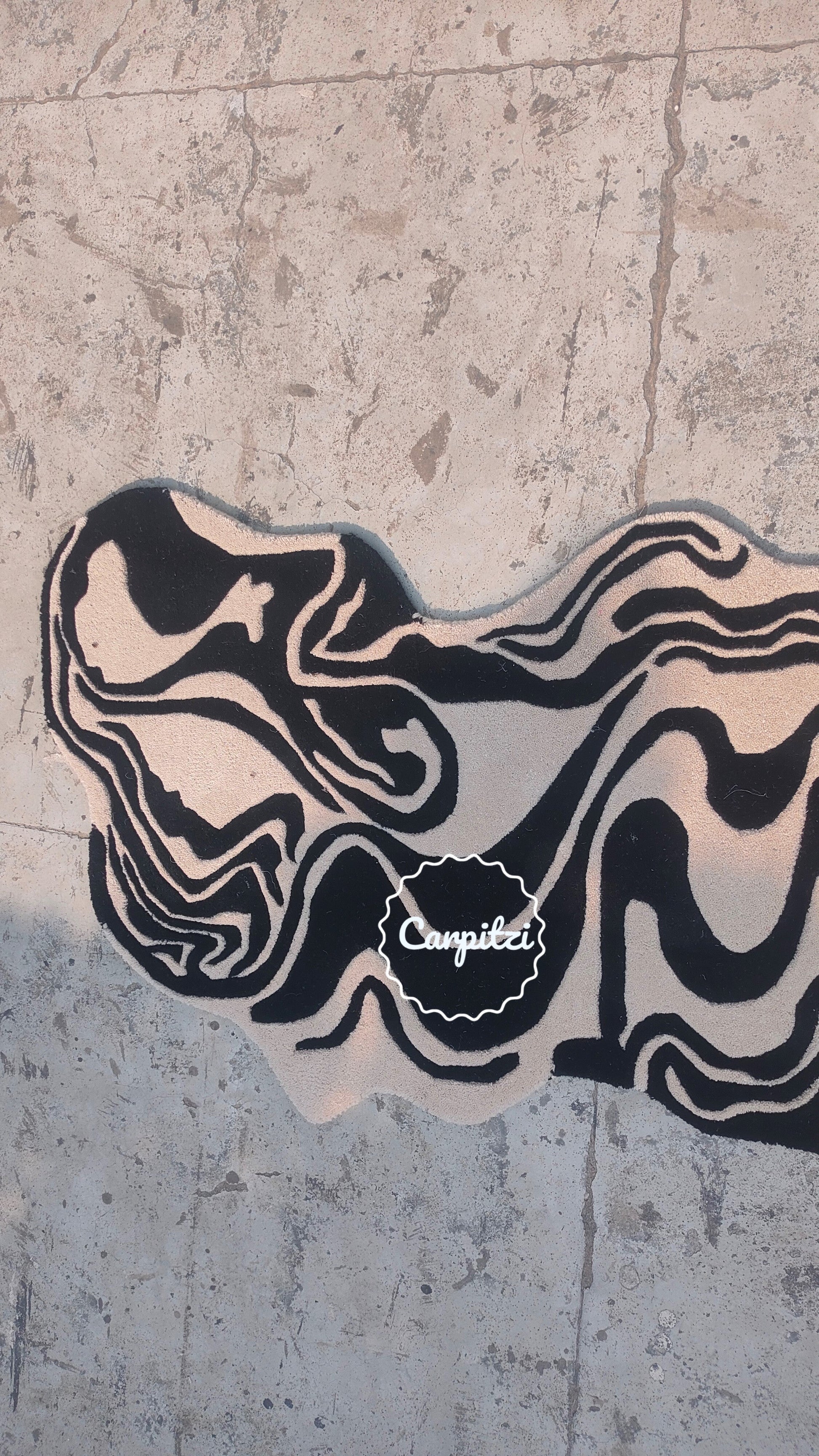 Melting Abstract Tufted Runner – Modern Wavy Hallway Rug Carpitzi