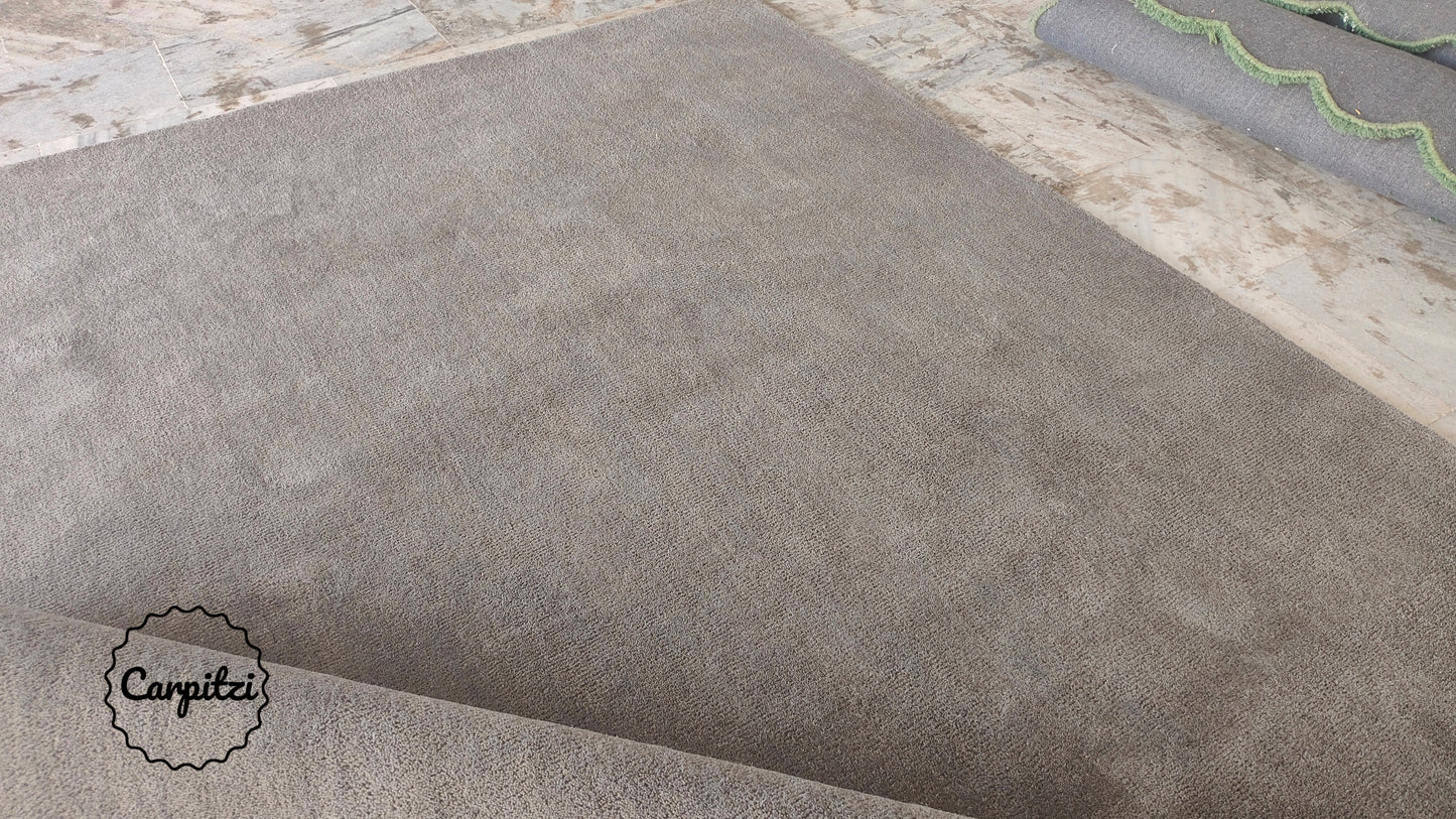Taupe Nordic Solid Rug | Handmade Minimalist Wool Rug – Carpitzi Carpitzi