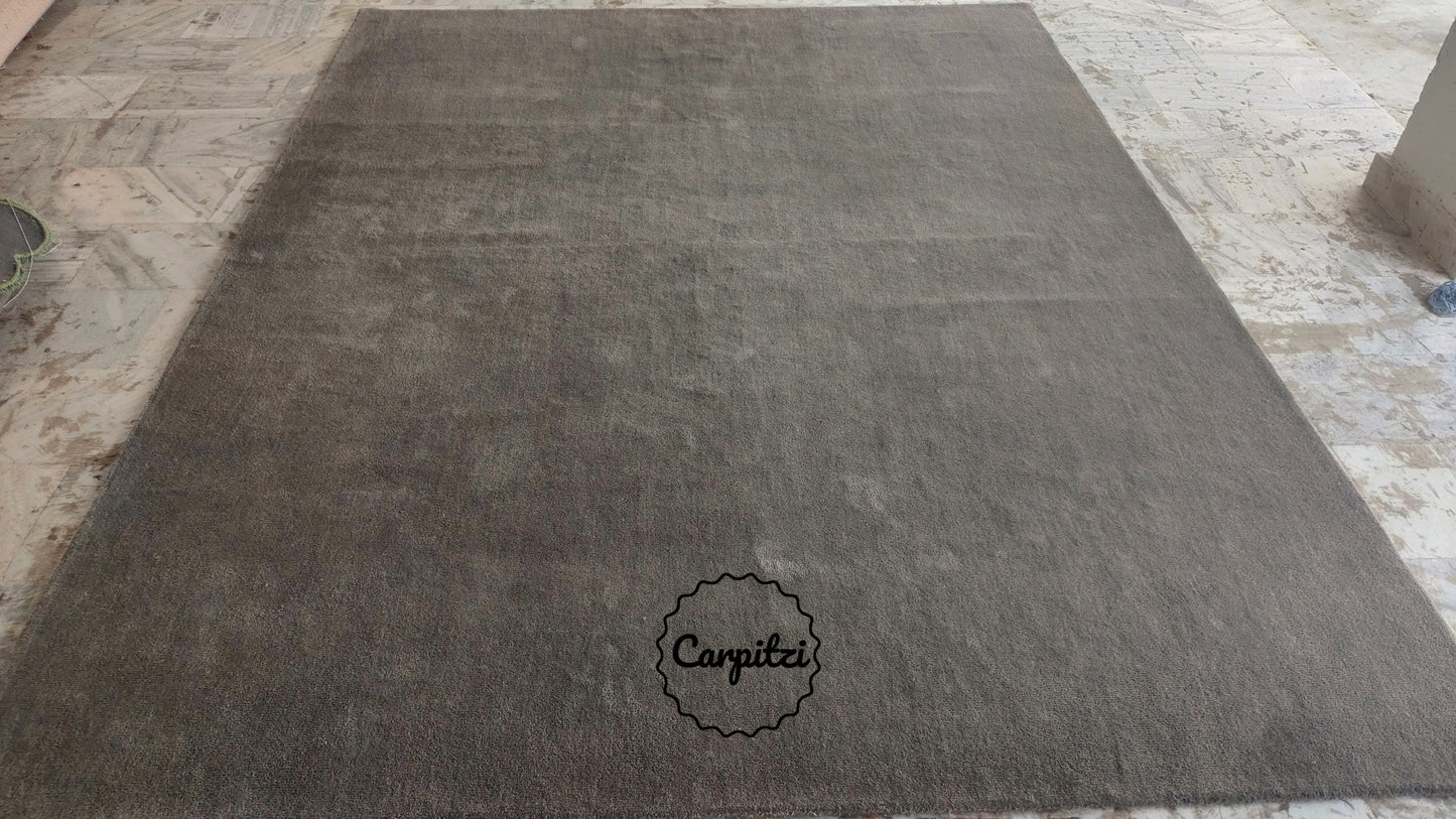 Taupe Nordic Solid Rug | Handmade Minimalist Wool Rug – Carpitzi Carpitzi
