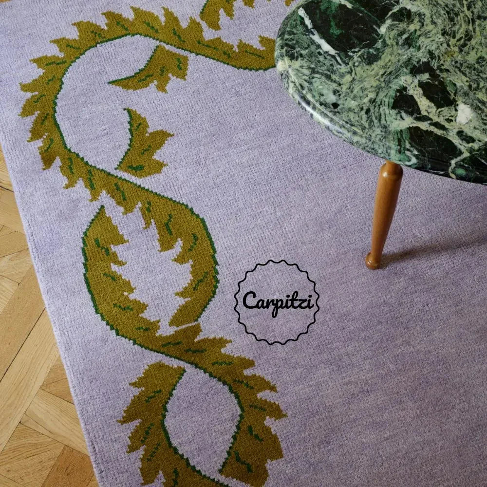 Climbing Vine Tufted Rug – Handcrafted Botanical Wool Area Rug Carpitzi