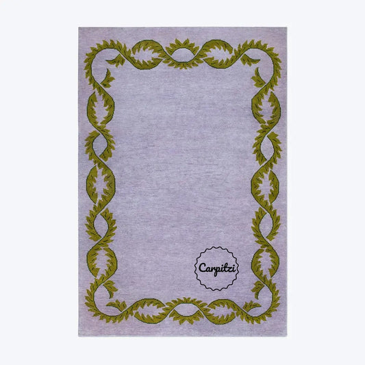 Climbing Vine Tufted Rug – Handcrafted Botanical Wool Area Rug Carpitzi