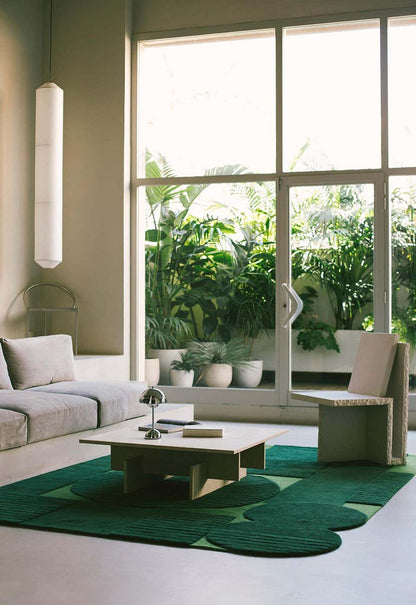 Geometric Harmony Hand-Tufted Rug – Bold & Vibrant Irregular Modern Design Rug for Living Room or Bedroom