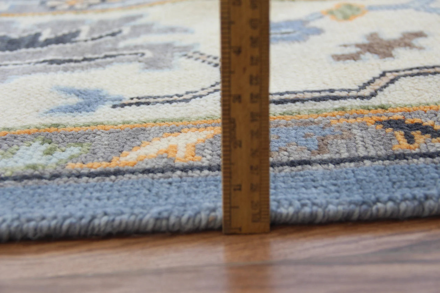Blue Indo Oushak Rug – Hand-Knotted Antique-Style Wool Area Rug (Multiple Sizes)