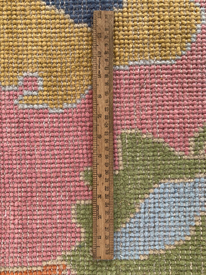 Pink Oushak Style Hand-Knotted Rug – Antique-Inspired Handmade Wool Area Rug (Multiple Sizes)
