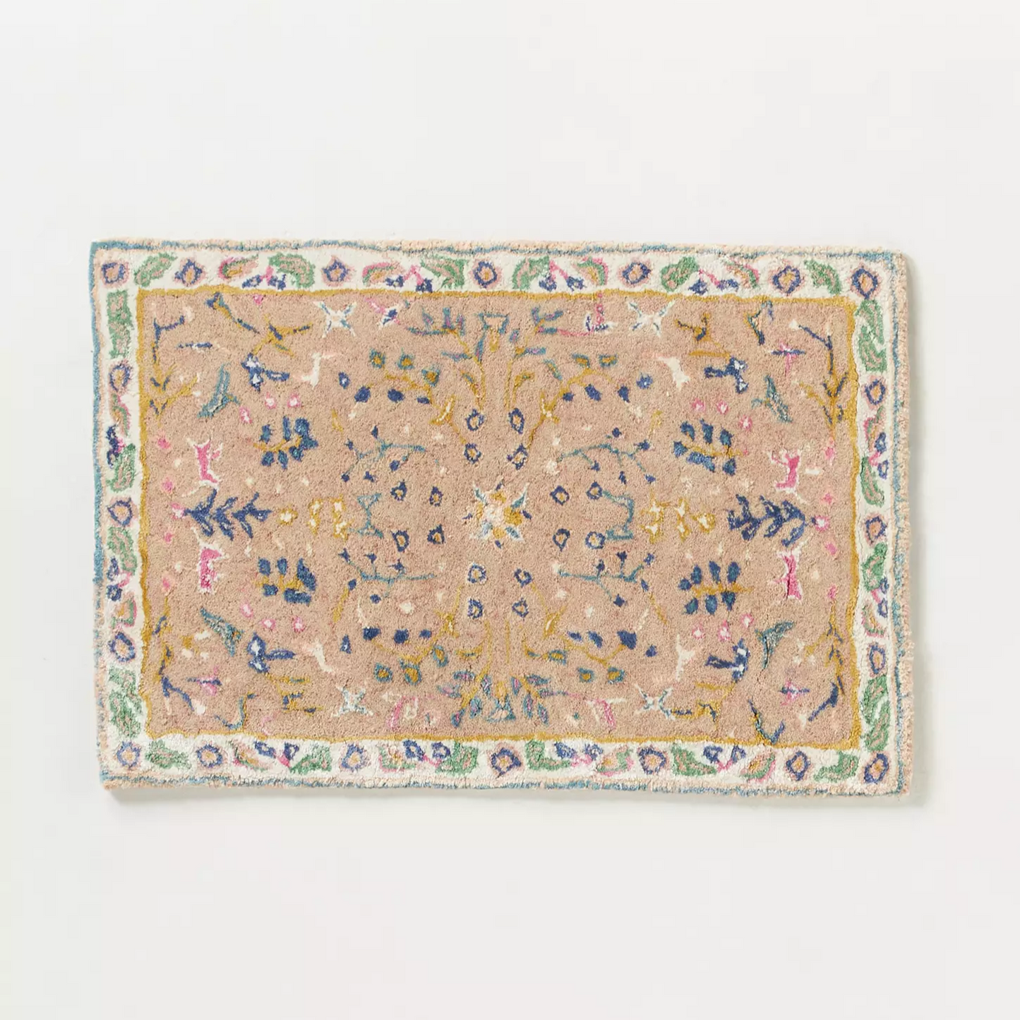 Hand Tufted Persian-inspired Wool Rug, Multicolor Floral Rug for Living Room, Bedroom, Office, Kids Room, Soft and Cozy Luxury Rug