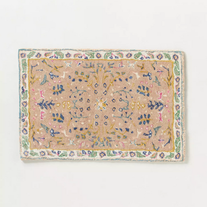 Hand Tufted Persian-inspired Wool Rug, Multicolor Floral Rug for Living Room, Bedroom, Office, Kids Room, Soft and Cozy Luxury Rug