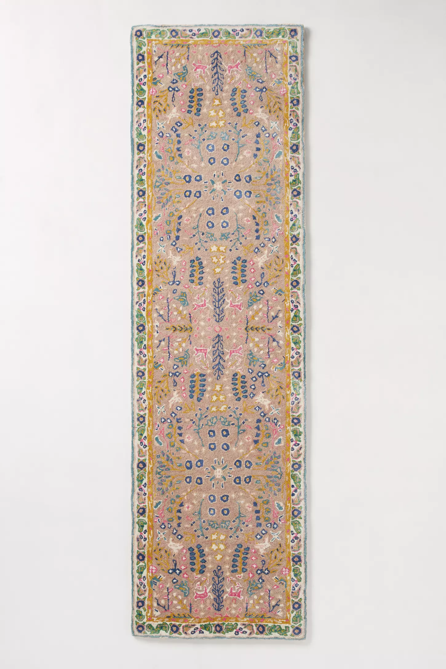 Hand Tufted Persian-inspired Wool Rug, Multicolor Floral Rug for Living Room, Bedroom, Office, Kids Room, Soft and Cozy Luxury Rug