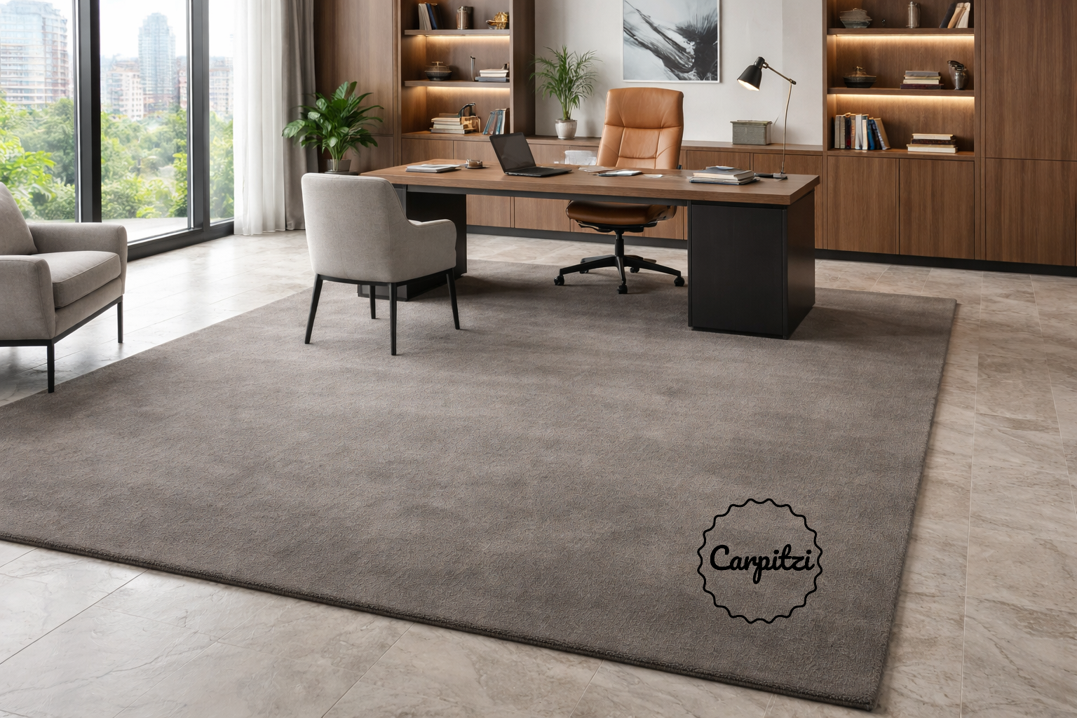 Taupe Nordic Solid Rug | Handmade Minimalist Wool Rug – Carpitzi Carpitzi