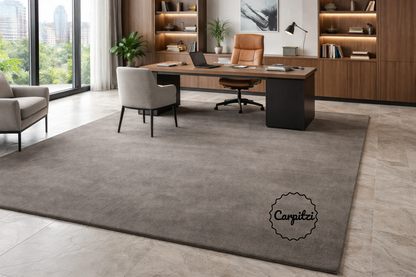 Taupe Nordic Solid Rug | Handmade Minimalist Wool Rug – Carpitzi Carpitzi