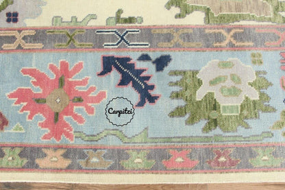 Pastel Oushak Rug – Hand-Knotted Wool Turkish Area Rug Carpitzi