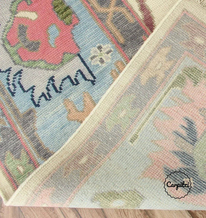 Pastel Oushak Rug – Hand-Knotted Wool Turkish Area Rug Carpitzi