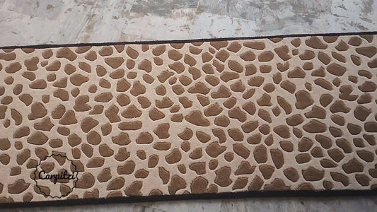 Leopard Print Tufted Runner Rug – Brown Animal Hallway Carpet