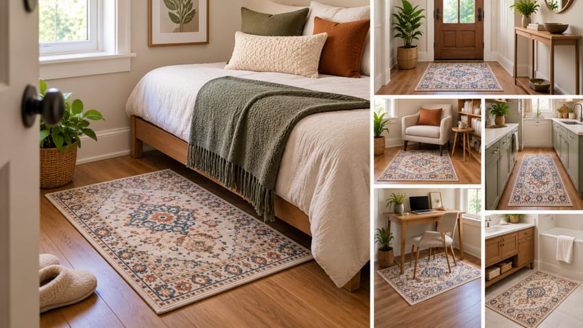 What does a 3x5 rug look like in a small room?